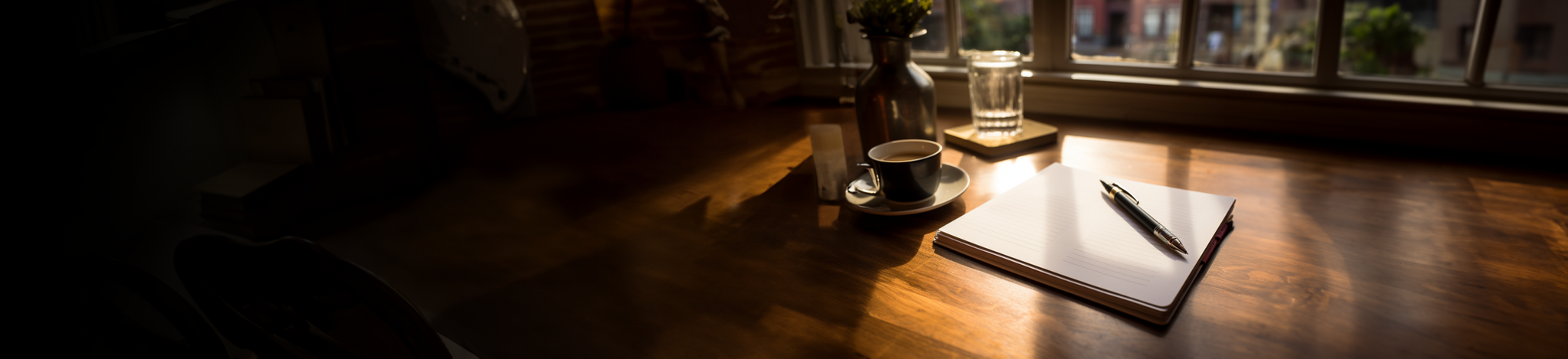 Dining Room With Notepad And Pen