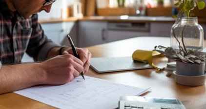 Paperwork At Kitchen Table