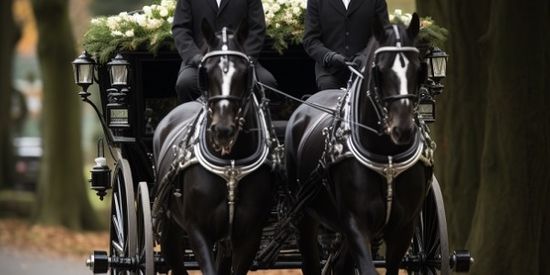 Horse Drawn Black Hearse