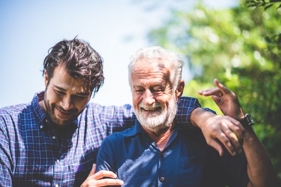 Man and grandfather together