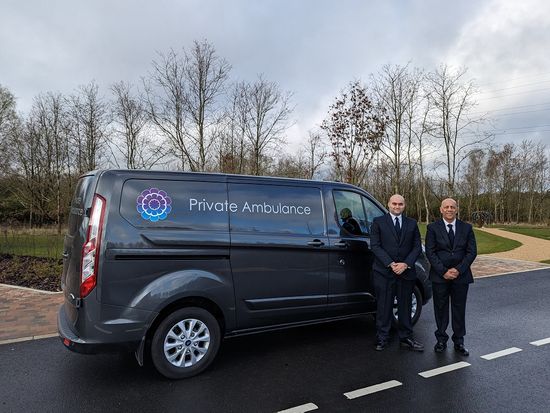 Two Funeral Operatives With Private Ambulance