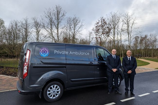 Two Funeral Operatives With Private Ambulance