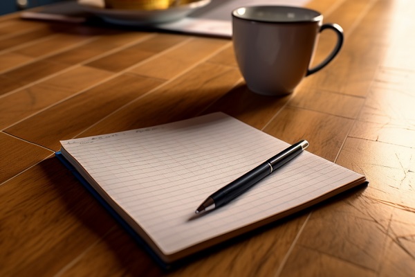 Pen And Notepad On Table