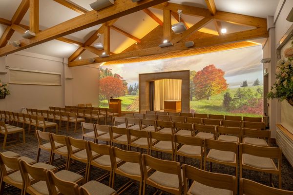 Autumn Scene On Projection Wall At Gedling Crematorium