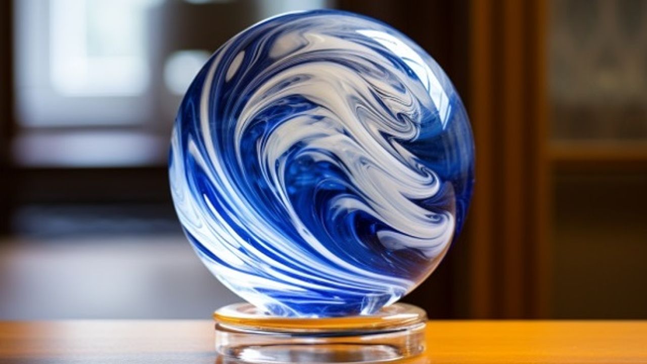 Glass Paperweight Ornamental Urn For Ashes