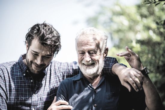 Man and grandfather together