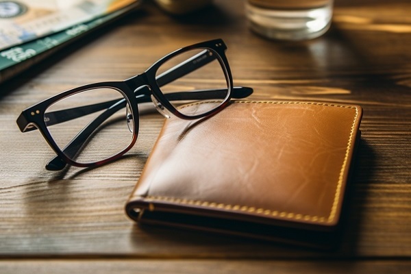 Wallet And Glasses On Table
