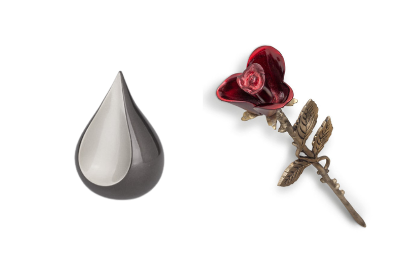 Teardrop metal rose