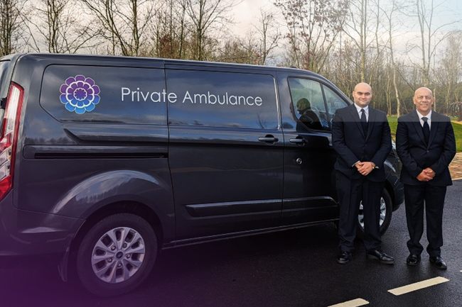 Two Funeral Operatives With Private Ambulance