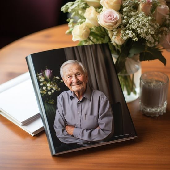 Condolences Book With Photo Of Deceased