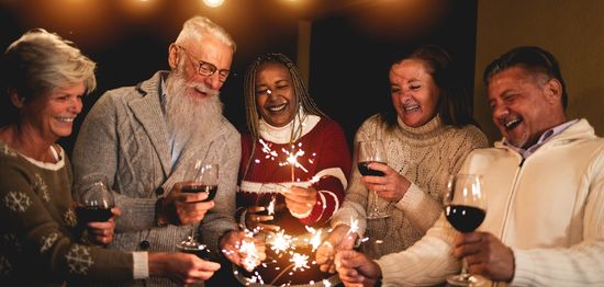 Families celebrating new year