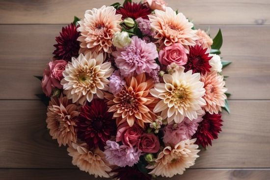 Red Orange And Purple Funeral Posy