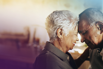 Couple forehead to forehead