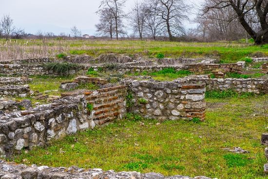 Historic Ruined Walls In Field