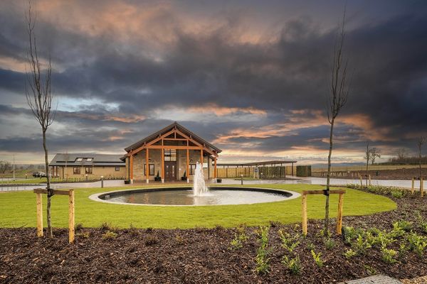 Bishopbriggs Crematorium External With Fountain