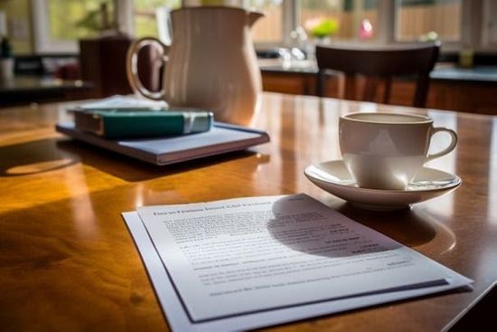 Papers On Dining Table